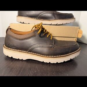 Clarks Eastridge Moc Loafers Shoes Beeswax Brown Leather Mens 8.5M